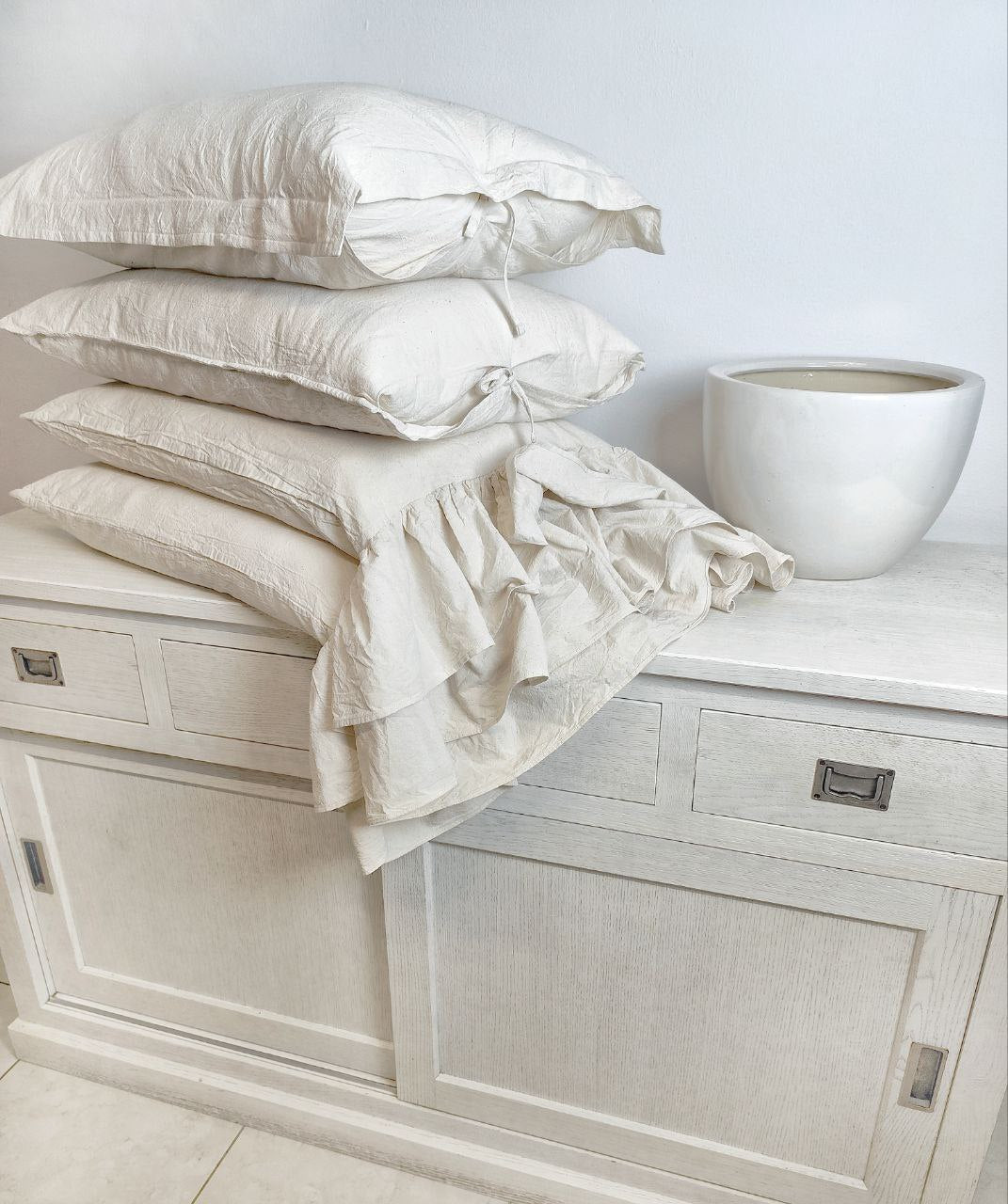 Double Bed Sheet Set in Calico Cotton - Naturae Collection